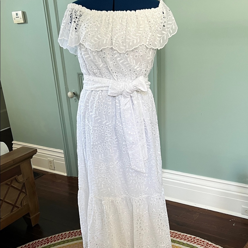 Lilly Pulitzer Geri Off-The-Shoulder Midi Dress